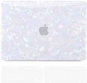 B BELK Compatible with MacBook Air 13 inch Case 2020, Glitter MacBook Air M1 Case 2022-2018 Models A2337 A2179 A1932, Sturdy Protective Laptop Hard Shell with 2 Keyboard Covers, Pearly-Luster