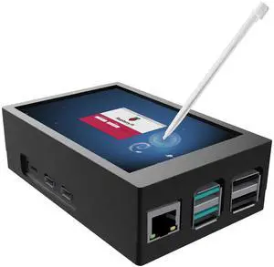 JUN-ELECTRON for Raspberry Pi 5 Touch Screen with Case, 3.5 inch Touchscreen with Fan, 320x480 Monitor TFT LCD Display