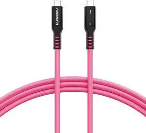 HYairspy 80Gbps Thunderbolt 5 Cable 6.6ft USB C to USB C Cable, 240W(5A) Charging Cord, Braided Type C Cable Compatible for Dual 16K/8K/4K Display, USB8, SSD, eGPU, Mac Studio/mini, iPhone