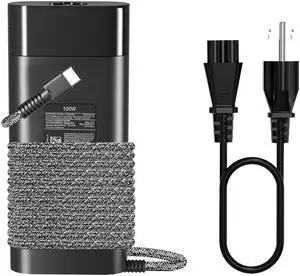 100W USB C Charger fit for HP Spectre Fold 17 x360 16-aa0047nr Compatible with Pavilion Plus 14 14-ew1010nr ZBook Firefly 14 16 G9 G10 G11 N56858-001 TPN-LA31 N57041-001 Tyce-C Charger Power Adapter