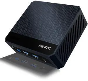 Anozmview Mini PC, Mini Desktop Computer with 12th Gen N95 (up to 3.6GHz) 16GB DDR4 512GB SSD, 4xUSB 3.2, 2x4K HDMI, 1xLAN, WiFi5, Bluetooth 4.2, Mini Server for Business, School, Office, Home(Black)