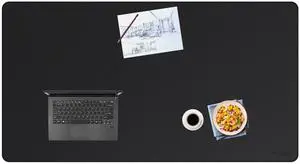Mydours 59" x 32" Extra Large Desk Pad XXL, Desk Protector Mat with PU Leather, Mega Desk Blotter Mat for Office, Home, Dinner, Full Desk Pad for Keyboard and Mouse (Black)