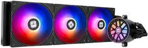 Thermalrlght Aqua Elite 360 V6 ARGB Black AIO CPU Cooler, ARGB PWM Cooler Fans with 2000RPM, for Intel Lga1150/1151/1155/1156/1200/2011/1700/1851, AMD: AM4/AM5, Case 360mm AIO Radiator