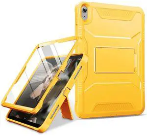 DTTO Case for iPad (A16) 11th Generation 11-Inch 2025, iPad 10th Generation 10.9-Inch 2022, Durable Shockproof Full Body Protective Cover with Built-in Screen Protector, Lemon Yellow