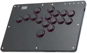 Haute42 Arcade Stick R16, All-Button Arcade Controller for Switch/PC/PS4/PS3 /Steam Deck, Slim Arcade Fight Stick Game Keyboard with Turbo & Custom RGB, Supports Hot-Swap & SOCD (R16black)