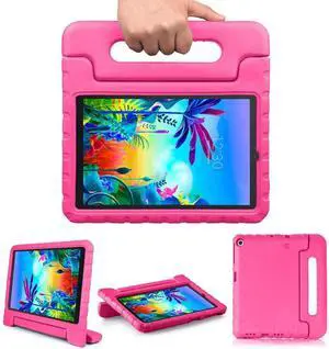 Golden Sheeps Kid Friendly Case Compatible for Walmart Onn 7" 3rd gen 2022 Release(Model:100071481) Shockproof Ultra Light Weight Convertible Handle Stand Cover (Rose)