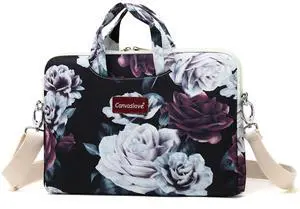 Canvaslove Water Resistant Laptop Shoulder Sleeve Case Bag for MacBook Pro 16 inch and 15.6 inch and 16 inch laptop (Red Rose)