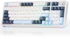 Machenike KG98 Mechanical Keyboard,Hot Swappable Custom Gaming Keyboard,Pre-lubed Linear Switches,RGB Sidelit,Tri-Mode 98 Keys Compact Layout for Gaming/Typing/Win/Mac/PC