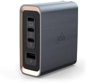 360 Electrical Profile 160W GaN USB-C Wall Charger  3× USB-C + 1× USB-A, ChargeSense 2 Intelligent Power, Folding Plug, Ultra-Fast Travel Charger for MacBook, iPhone, and More