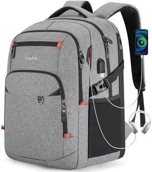 Velaybor 40L Expandable Laptop Backpack, Anti-thief Travel Backpack with USB Charging Port, Airline Approved Business Waterproof Carry on Luggage, Fits 15.6" Laptop for Men Women