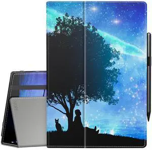 VORI Case for All-New Amazon Kindle Fire HD 10 Tablet (13th/11th Generation 2023/2021 Release) and Fire HD 10 Plus - Slim Folding Stand Folio Cover with Auto Wake/Sleep & Hand Strap, Dreamy Starry