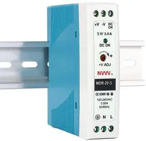 MDR-20-5 AC to DC DIN-Rail Power Supply 5V 3 Amp 15W