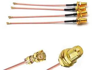 20CM IPX/UFL to RP-SMA Female Extension Cord Antenna WiFi Pigtail Cable IPEX U.FL IPX Connector to RP-SMA Female Jack Plug RG178 Coax Jumper Cable 4 Pack