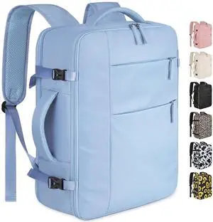 Capolo Travel Backpack for Women Men Waterproof Laptop Backpack Airlines Approved Carry On Backpack Bag Computer Bookbag for Business, Work, Traveling Fits 15.6 Inch Laptop(Blue)