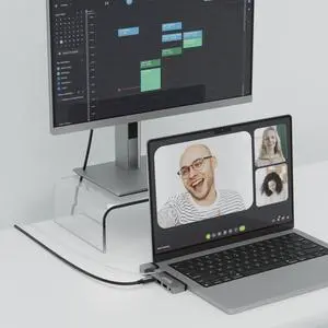 Plugable 5-in-1 USB C Hub Multiport Adapter with USB C to DisplayPort Cable Bundle