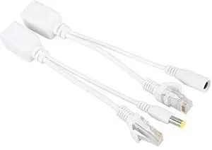 10 Pair IP Camera POE RJ45 Cable Power Over Ethernet Adapter Injector Splitter 12 V