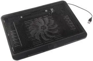 MUNEFE Laptop Stand with Fan, Laptop Cooler Cooling Pad, Notebook Gaming Fan Stand for Preventing Overheating and Potential Performance Issues(Black)