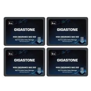 Gigastone 4TB NAS SSD Drive (4-Pack) 24/7 Durable High Endurance RAID Data Storage Network Attached Storage 2.5" SATA Internal Solid State Hard Drives