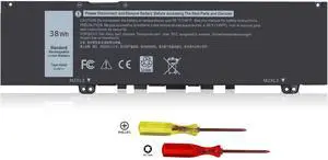 New 38Wh F62GO Battery Replacement For Dell Inspiron 13 7000 7373 7386 2-in-1 7370 7380 5370 P83G P87G P91G P83G001 P83G002 P91G001 P87G001 Vostro 13 5370 Series 39DY5 039DY5 RPJC3 0RPJC3 11.4V