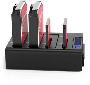 ORICO 4 Bay External Hard Drive Docking Station USB 3.0 to SATA I/II/III for 2.5''/3.5'' HDD SSD with Hard Drive Clone Function Slope Design Support UASP [4 x 20TB]-6648US3