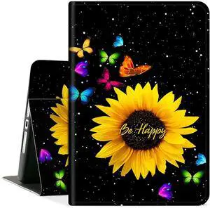 Case for Samsung Galaxy Tab A7 Lite Case 2021,Shockproof TPU Hard Back Shell Protective Tablet Cover for Samsung Tab A7 Lite 8.7 inch (SM-T220/T225/T227),Sunflower Butterfly