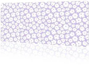 MAYCARI Kawaii Purple Flower Extended Gaming Mouse Pad Large, 31.5"X15.7" Big Mouse Pad with Non-Slip Base Long Computer Keyboard Mouse Mat for Home Office Work