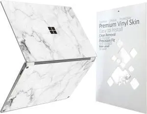 Ultra Thin Protective Cover Skin Decal Sticker for Microsoft 2024 Surface Laptop 15" (7th Edition Copilot PC), Easy Apply, Anti-Scratch, Residue Free Vinyl Skin [Fresh Marble]