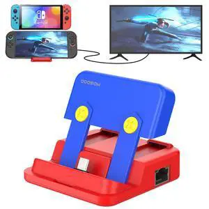 MOGOOD Switch Dock for Switch Portable TV Docking Station with 4K HDMI,Ethernet Port,USB3.0,100W PD Charging Port for Official Switch 2