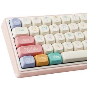 thumbnail image 2 of Rainy Keycaps XVX PBT Keycaps - White Keycaps MOA Profile, Japanese Key Caps 75 60 100 Percent, Dye-Sublimation, Custom 137 Keys Set For 100%, 75%, 65%, 60% Mechanical Keyboard, Bow 60% Percent Keyboard 2 of 12