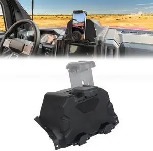 CUSAUTV Tablet Phone Holder for Xpedition XP/ADV 2024+, Electronic Device GPS Mount Phone Tablet Holder with Extra Storage Box Compatible with Polaris Xpedition XP XP5/ ADV ADV5 2024+ Accessories