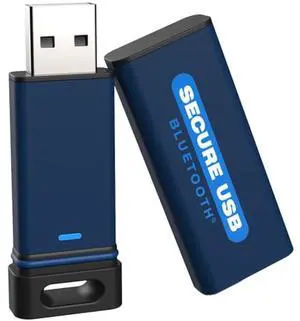 SecureData SecureUSB BT 8GB Hardware Encrypted USB 3.0 Flash Drive FIPS 140-2 Level 3 Unlock via Phone app TAA Compliant, CJIS, HIPAA, CMMC, GDPR Compliant, Works with Mac and Win Free AV