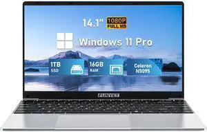 FUNYET 14 Inch Gaming Laptop, Laptop Computer 2025 Win 11 Pro, 16GB RAM 1TB SSD, 11th Gen N5095 Processor(up to 2.9 GHz), FHD 1920 x 1080, BT 4.2