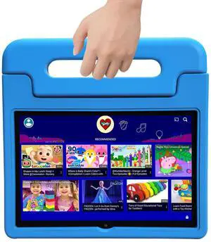 VNEIMQN Tablet for Kids, 10 Inch Kids Tablet Android, 64GB, Octa-Core, WiFi, Big Battery, Children Content, Parental Control 1280 * 800 HD Display Blue