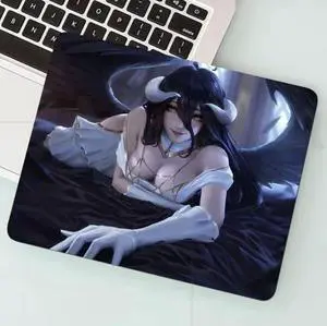 Overlord Albedo Overseer Guardians Great Tomb of Nazarick Manga Non-Slip Mousepad Gaming Computer Gaming Desktop Laptop Mouse Pad 7.1 x 8.7 inches