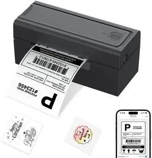 Hoorola Bluetooth Thermal Shipping Label Printer, Wireless 4x6 Shipping Label Printer for Packages, High-Speed Thermal Printer Compatible with Android, iOS & Windows for Amazon, Ebay, Shopify, USPS
