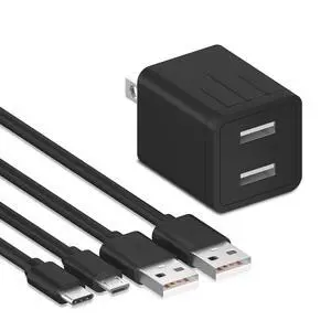 SISSFO 10FT Tablet Charger Fast Charging for All Fire HD 7 8 10 11 Plus/Kids/Pro, Kindle Paperwhite/E-Reader/Voyage/Oasis/Kids Edition with 2 Ports Wall Charger USB Type C&Micro USB Cable