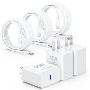 45W iPhone 17 Air 16 15 Pro Max Charger Fast Charging 6FT/10 FT/10FT,Super Fast USB C Charger Block with Extra Long Type C Charger Cable,PD Quick Adapter 3.0 for iPhone 17 16 15/17 16e 15Pro/16 Plus
