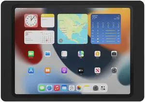 iPort Surface Mount System iPad Wall Mount  Slim & Secure Enclosure for iPad Pro 12.9" (5th Gen) | Built-in PoE Charging | Flush Aluminum Wall Dock for Smart Home & Commercial Use - Black