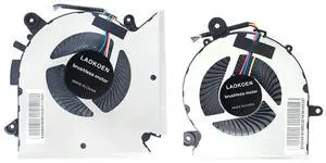 LAOKOEN New Replacement Cooling Fans for MSI GF65 Thin Laptop GF65 Thin 9SD 9SE-013 MS-16W1 MS-16W2 P/N:PABD08008SH N413, PAAD06015SL N433 DC 5V (4-Pin 4-Wire)