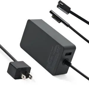 KTDYSPQ65W Surface Pro Laptop Charger for Microsoft Surface Pro 9, 8, 7+, 7, 6, 5, 4, 3, X, Surface Laptop Studio, Surface Go 4 3 2 1 for Microsoft Surface Laptop Power Adapter Fast Charging