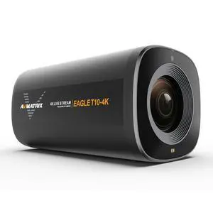 AVMATRIX EagleT10-4K Autofocus 4K 10x Zoom Livestream PTZ Camera Webcam with Dual 4K HDMI & USB Outputs/RS485 Serial & Audio Input 1/2.8" Sensor for Desktop Computer Laptop Meeting Video Calls,etc