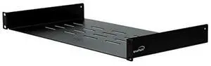 NavePoint Universal Rack Tray Vented Shelves 1U Black 10 Inches (250mm deep) No Lip