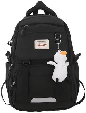 Casual Backpack Large Capacity Cute Backpack Waterproof Camping Hiking Travel College Laptop Travel Woman Man 2024 (Black)