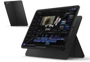 SURITCH for iPad Stand Holder for iPad Pro 11-inch (M4) 2024, Slim Adjustable Tablet Stand, Lightweight Portable, Support Portrait & Landscape, Magnetic Tablet Holder for iPad Pro 11" (M4)-Black