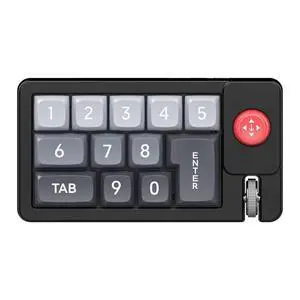 Wired Mechanical Game Small Keyboard with Joystick, Macro Definition RGB Backlight Adjustment, Full Key hot swappable Macro Definition, Keypad Suitable for Office Game (Black)