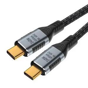 CY 50cm USB-C 240W USB4 Cable 40Gbps USB3.1 100W 8K@60Hz 5K USB4.0 Type-C to Type-C Male to Male Support Data Video Power