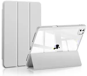 Smartdevil Case for iPad Pro 11-inch 2024 (M4, 7th Gen) with Pencil Holder, Slim Trifold Stand Cover with Clear Hard Back, Anti-Bend Protection, Auto Wake/Sleep, Supports Touch ID Light Gray Smartdevil Case for iPad Pro 11-inch 2024 (M4, 7th Gen) with Pencil Holder, Slim Trifold Stand Cover with Clear Hard Back, Anti-Bend Protection, Auto Wake/Sleep, Supports Touch ID Light Gray