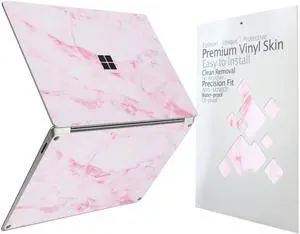 Digi-Tatoo Cover Skin Decal Sticker for 2023 Microsoft Surface Laptop Go 3/2/1 12.4", Easy Apply, Anti-Scratch, Residue Free Vinyl Skin [Pink Marble]