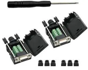 YIOVVOM Connector DB9 RS232 D-SUB Serial Adapters (2 PCS Female Adapter)
