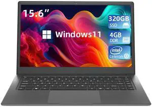 Morostron Laptop 4GB DDR4 256GB SSD 64GB EMMC, 15.6 Inch Win11 Laptops Computer with Celeron Quad Core Processor, Mini HDMI, SD Scard, WiFi, Webcam, USB3.0, Bluetooth 4.2, Black